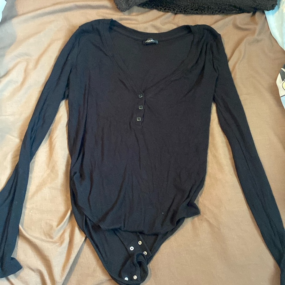 Long sleeve black bodysuit